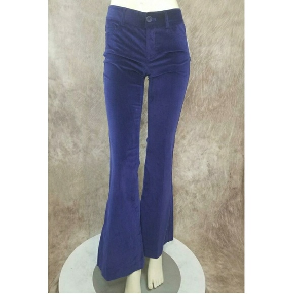 SOLD Theory Velvet Verachi Bell Flare Pants - Picture 3 of 8